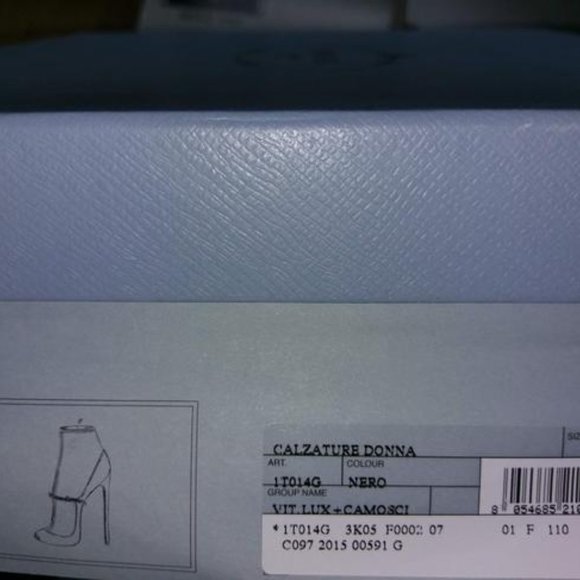 Prada Authentic NVT Black Suede Sock Leather Mary Jane Bootie - Picture 13 of 16